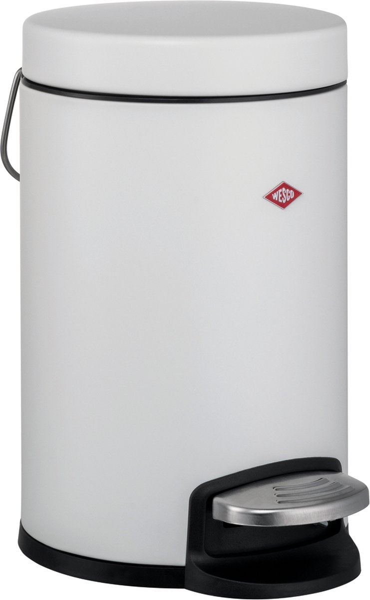 Wesco kosmetik 133 afvalbakje | pedaalemmer | 3 liter | metaal - mat wit | make-up afvalemmer
