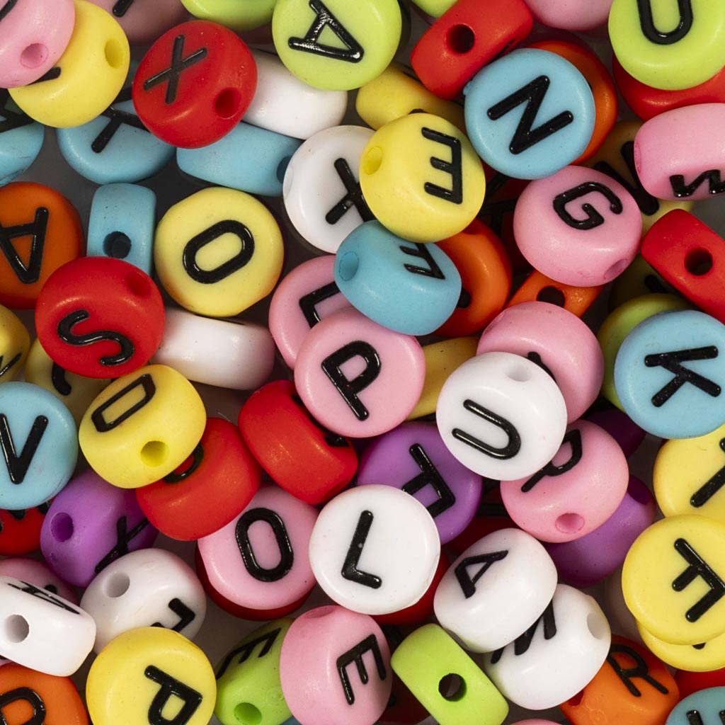 Creativ company https: www.cchobby.nl ronde-letterkralen-d-7-mm-gatgrootte-1-2-mm-ca-200-stuk-diverse-kleuren-25-gr-1-doos