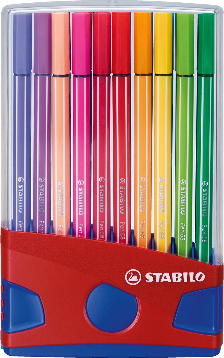 Stabilo pen 68 colorparade viltstiften in opbergdoos - 20dlg.