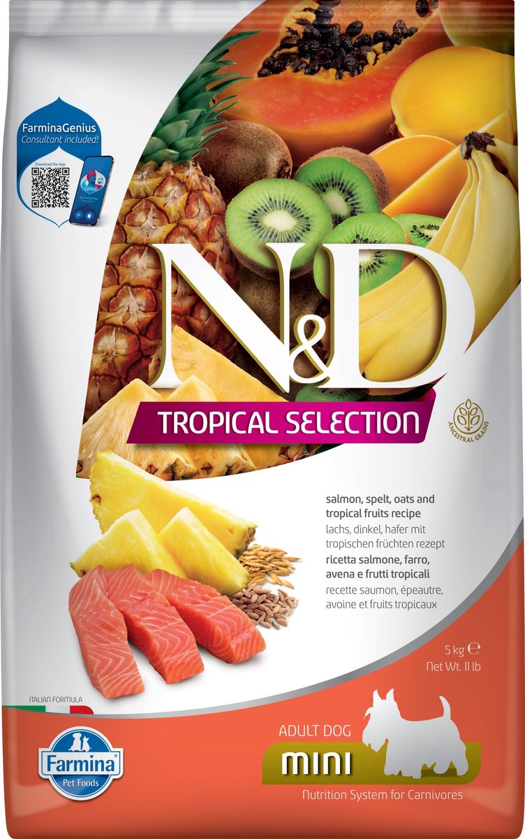 N d tropical hondenvoeding zalm small breed 5 kg