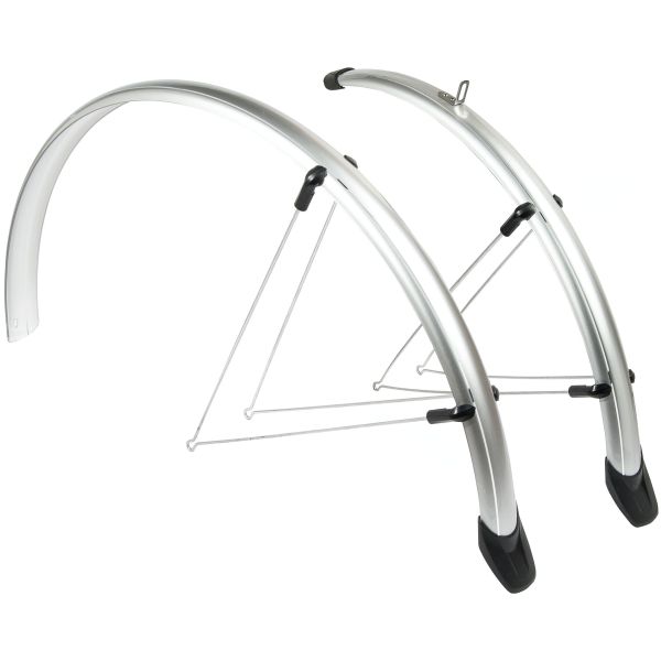spatbordenset Rapido 28 inch 46 mm kunststof zilver