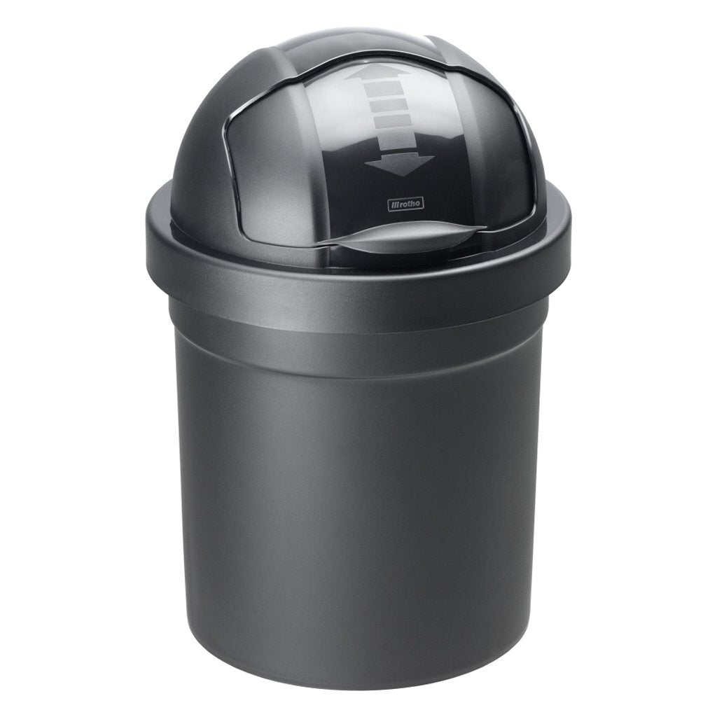 Rotho roll bob afvalemmer 10l zwart