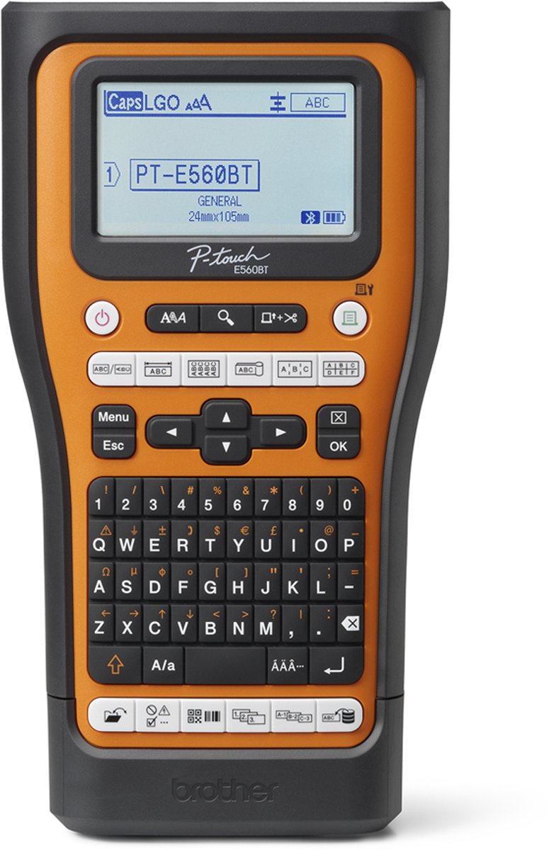 Brother pt-e560btvp, azerty, hse tze, thermo transfer, 180 x 180 dpi, 20 mm sec, bedraad en draadloos