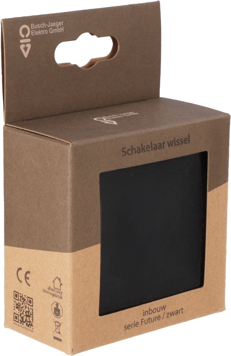 Busch-jaeger - zwarte schakelaar - future linear - wisselschakelaar