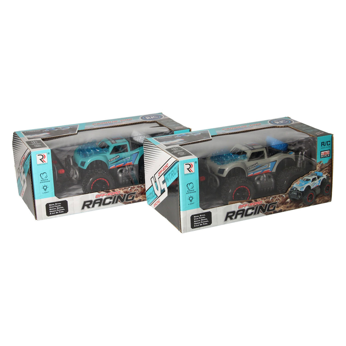 Rc racing auto met licht rookfunctie