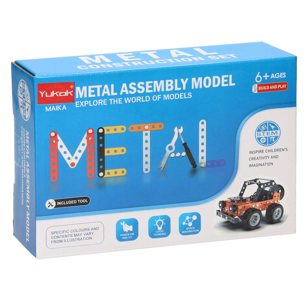 Lobbes speelgoed bv metalen bouwpakket terreinbuggy, 164dlg.