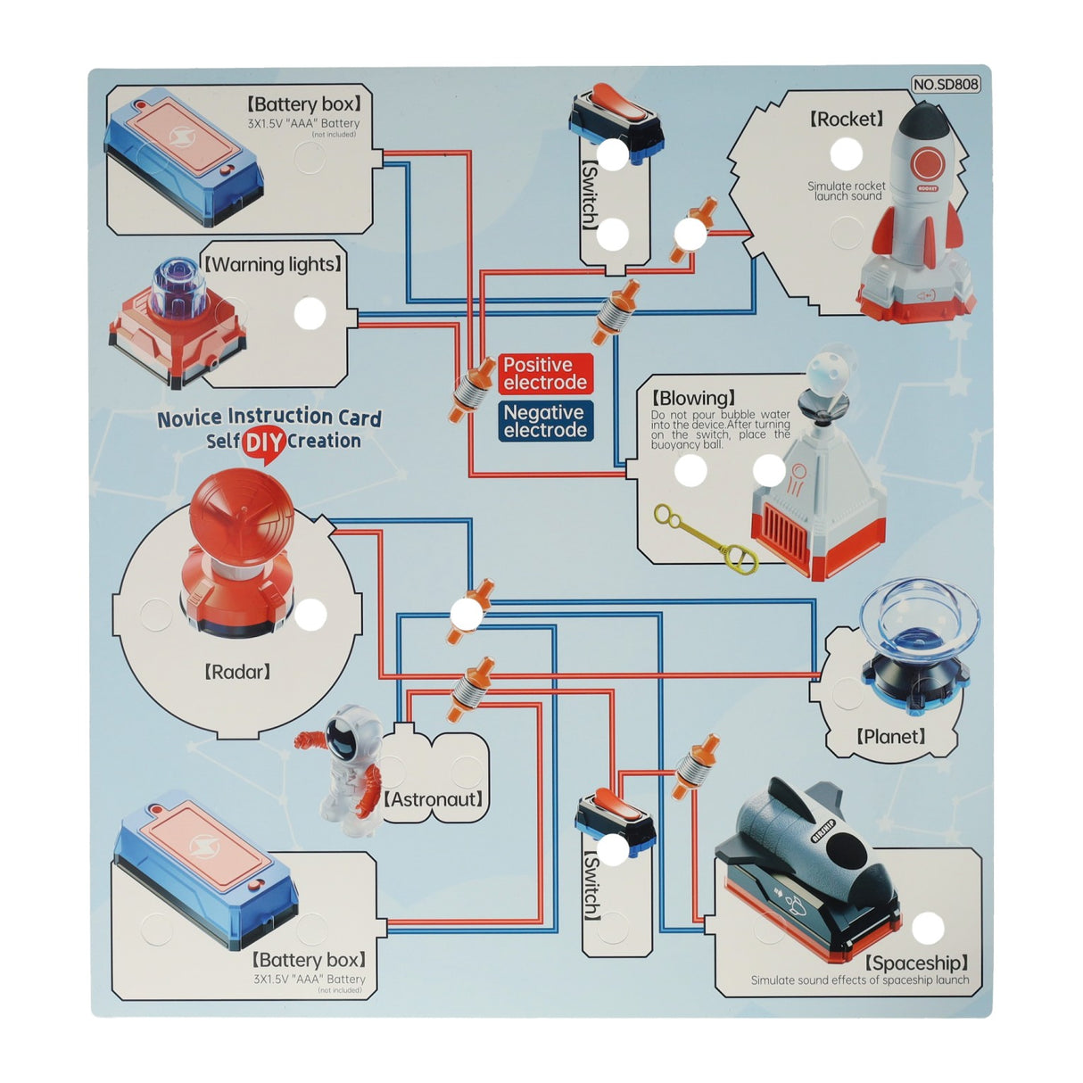 Lobbes science electronics elektro bouwset ruimte