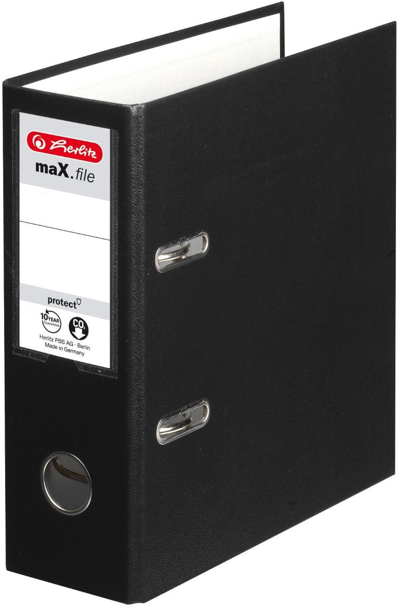 Herlitz map max.file protect a5 8cm zwart pp-folienbezug