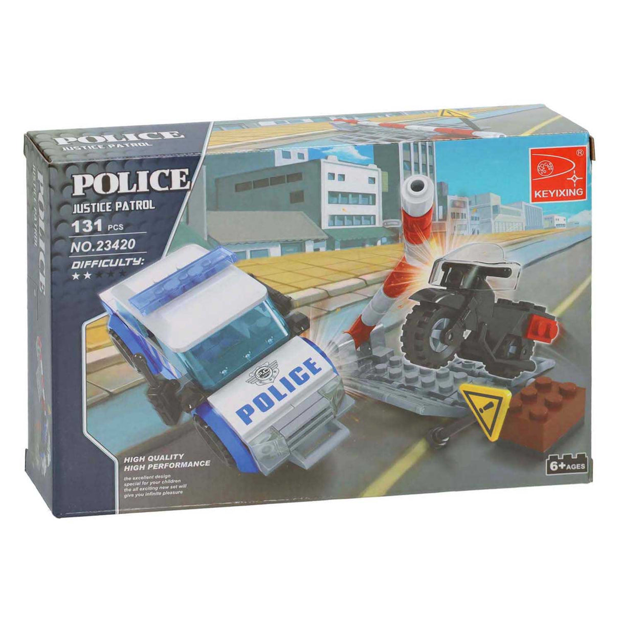 Lobbes speelgoed bv lobbes bouwset politie roadblock - constructiespeelgoed 127-delig.
