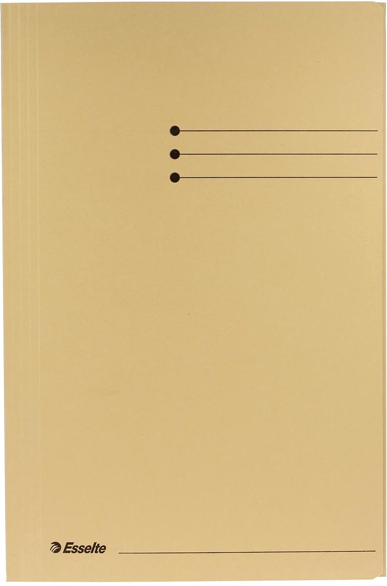 Esselte manilla 3-klepsmap - folio - 50 stuks - gems