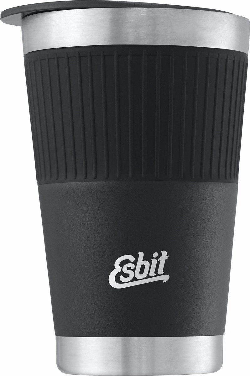 Esbit sculptor thermosbeker - 550ml - mat zwart - drinkdeksel - rvs