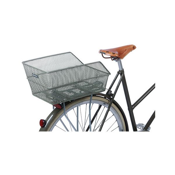 Basil Cento Flower- fietsmand - achterop - olive green