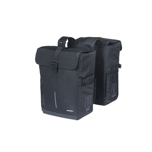Basil tas move dubbel zwart | 30l