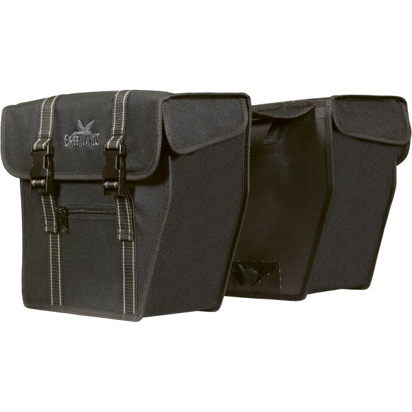Greenlands dubbele fietstas city 25 liter zwart