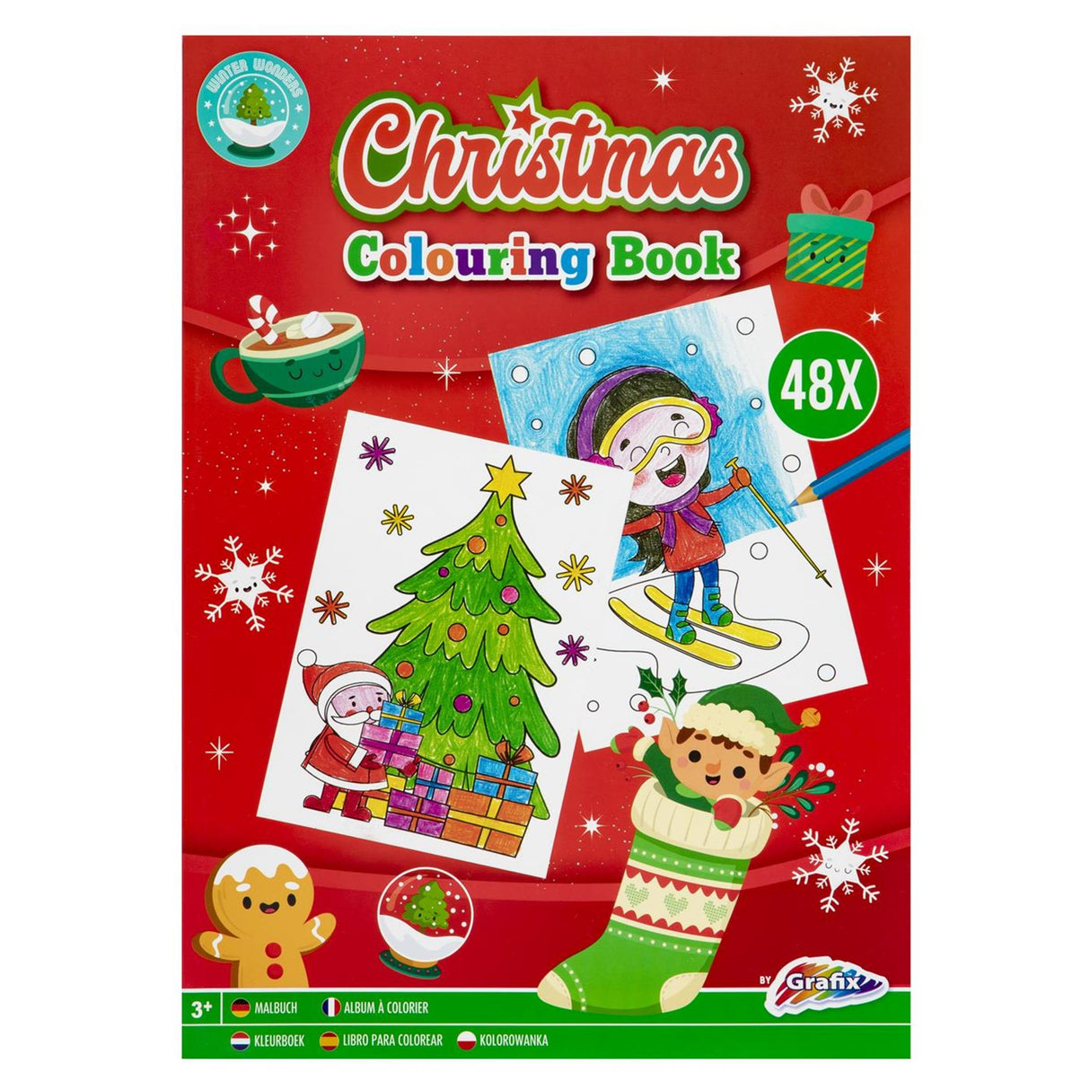 Kleurboek Kerst A4, 48 Vellen
