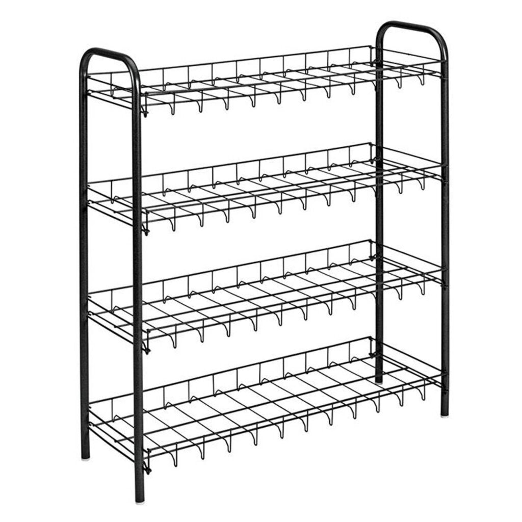 Metaltex schoenenrek 4 rekken 64x23x80.5 cm zwart