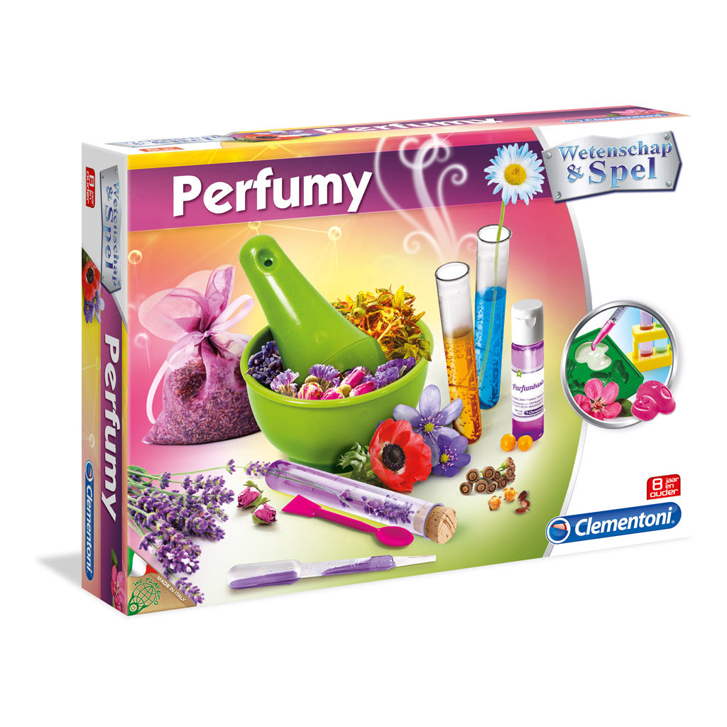 Clementoni wetenschap en spel - parfumlaboratorium - experimenteerdoos - kinderparfum - 8+ jaar