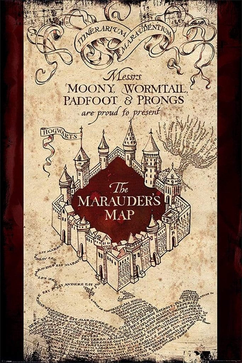 Harry potter the marauders map poster 61x91.5cm