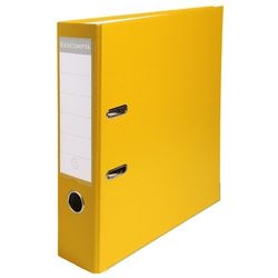 Ordner exacompta a4 karton, pp (polypropeen) geel 1 stuk