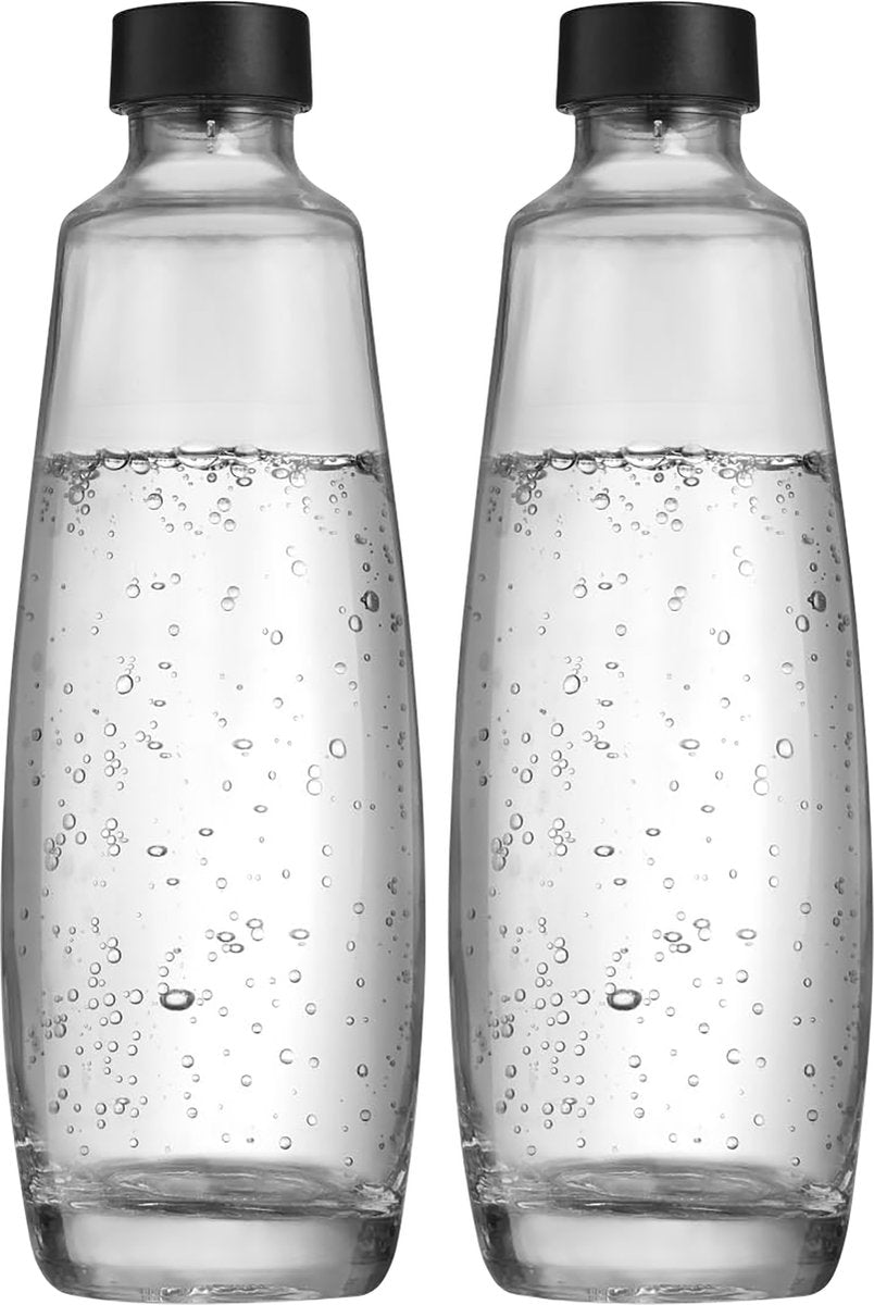 Sodastream glazen karaffen 1l duo pack | 2 stuks | alleen geschikt voor duo bruiswatertoestel