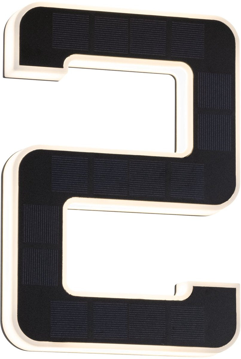 Paulmann solar led-huisnummerverlichting incl. verwisselbare accu nummer 2 ip44 3000k 6lm zwart