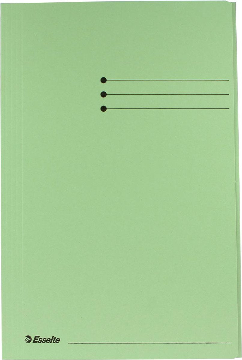 Esselte manilla 3-klepsmap - folio - 50 stuks - groen