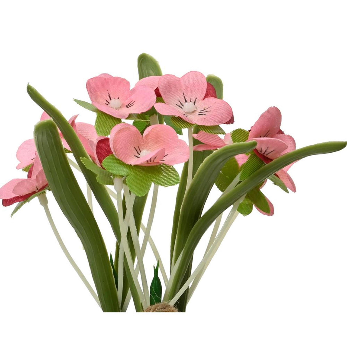 Decoris kunstplant in pot glas h16cm