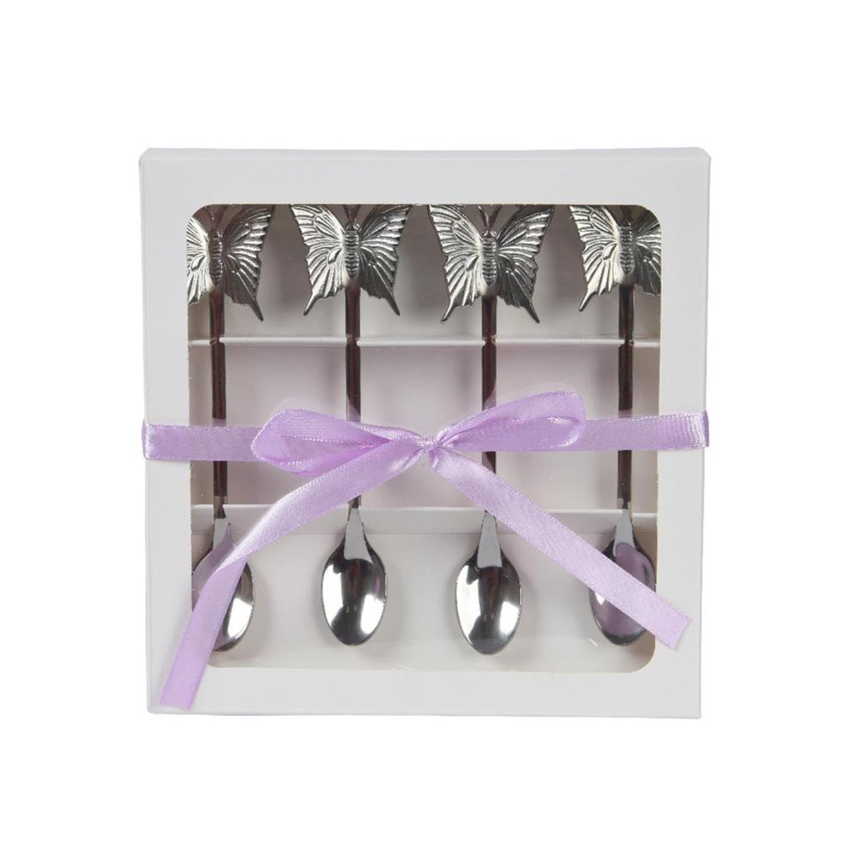 Decoris theelepelset 4-delig rvs 15cm zilver