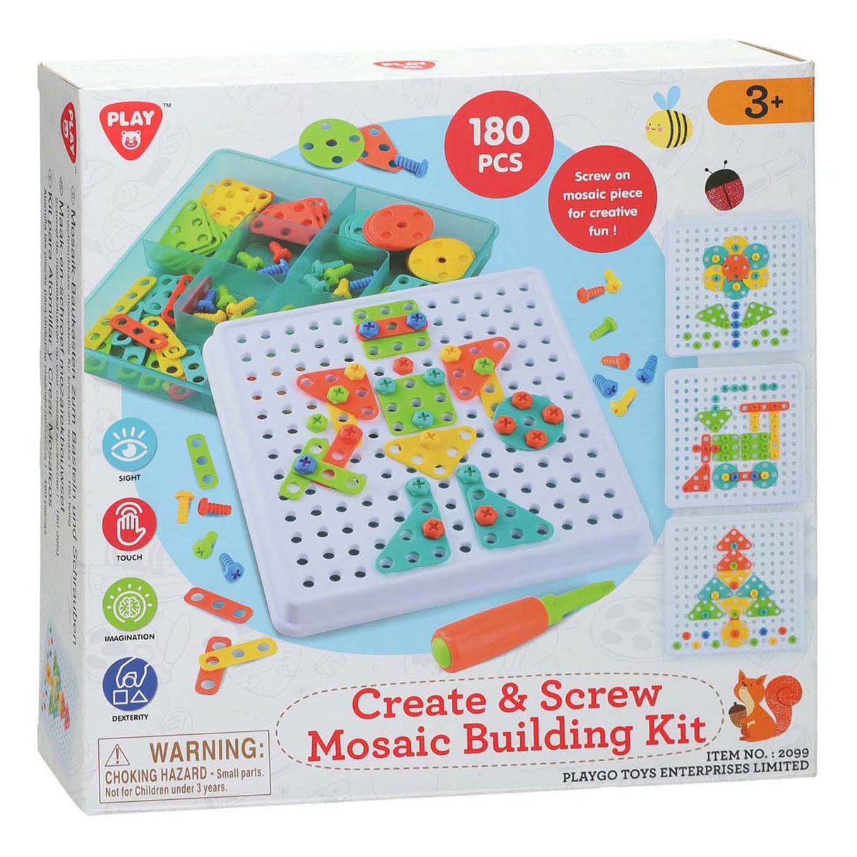 Playgo constructieset mozaïek - 180dlg.