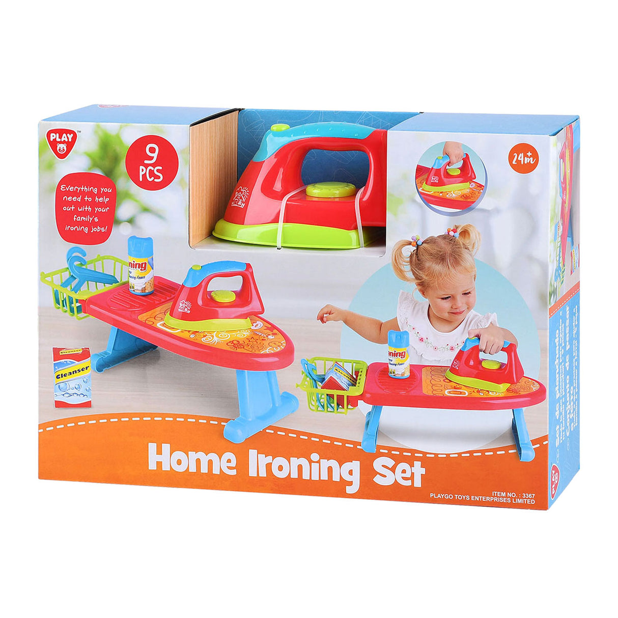 Playgo strijkset 9 delig - - 3367 jono toys