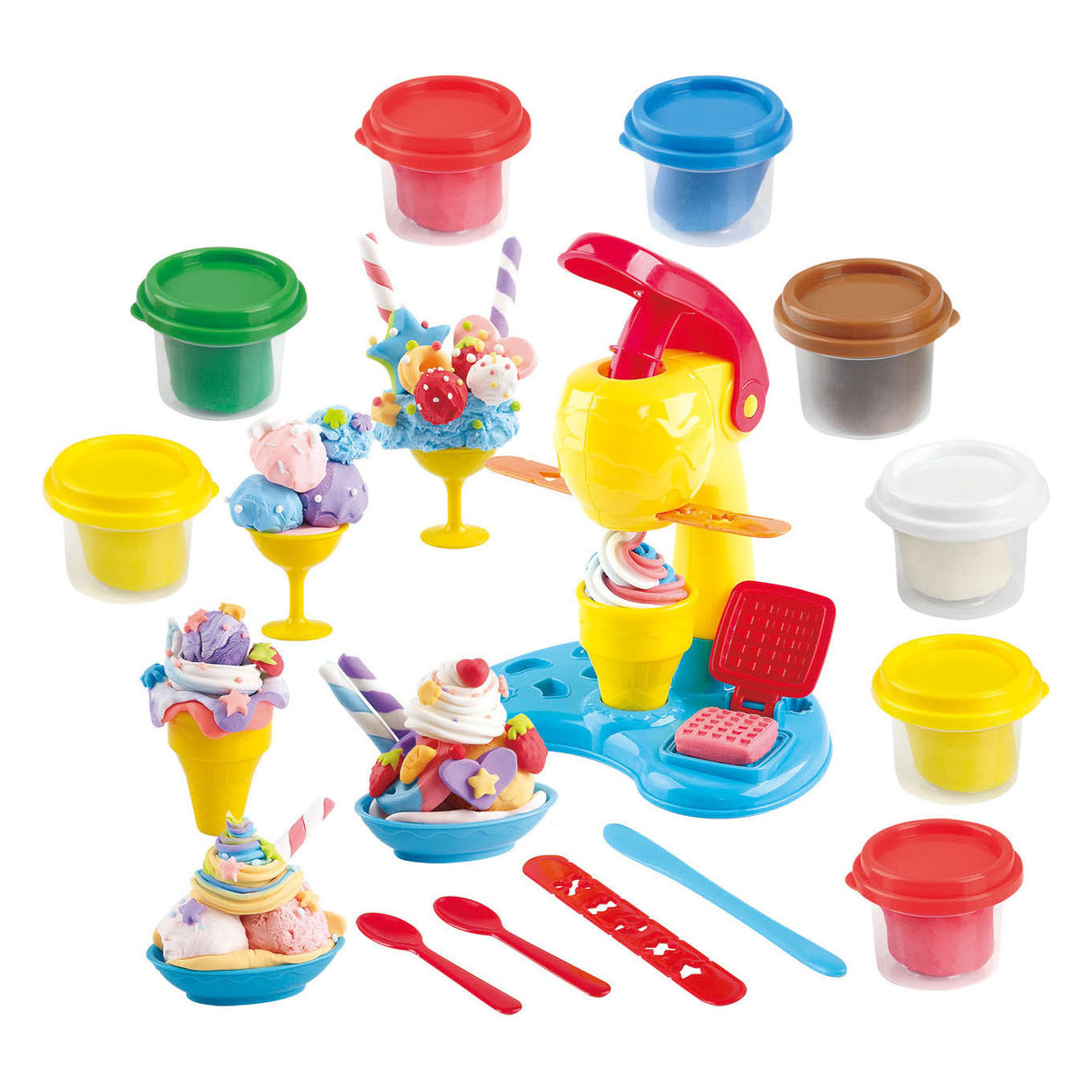Playgo ijsjes maken kleiset - 4 kleipotjes