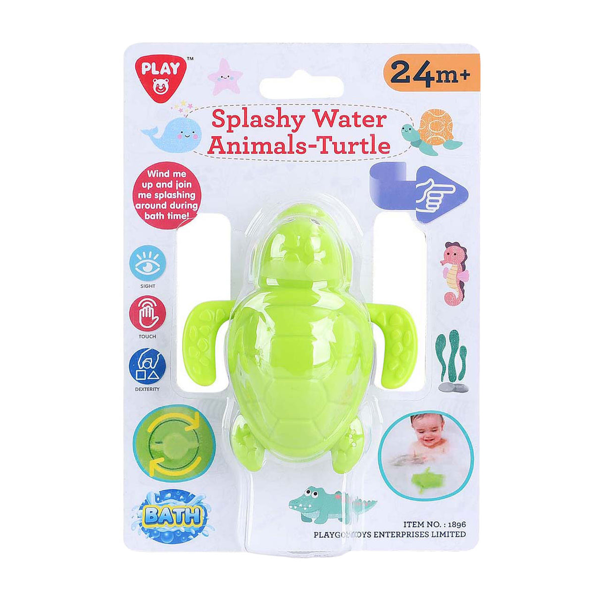 Playgo spetterend waterdier badspeeltje schildpad