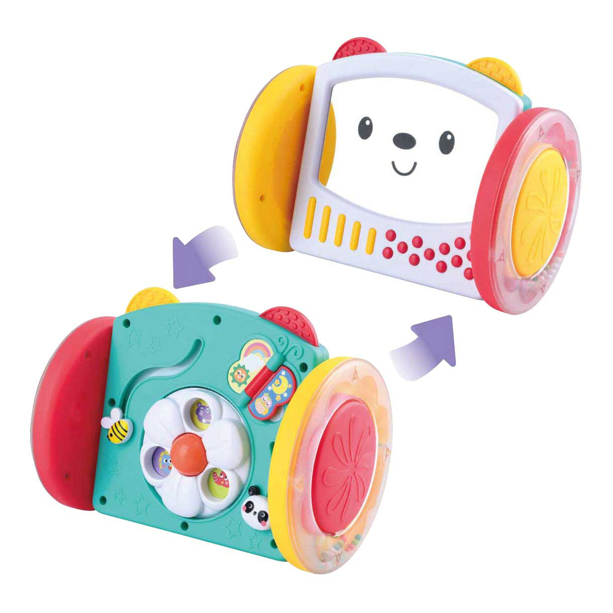 Playgo activiteitenrol sensorisch speelgoed kleurrijk voor baby's.
