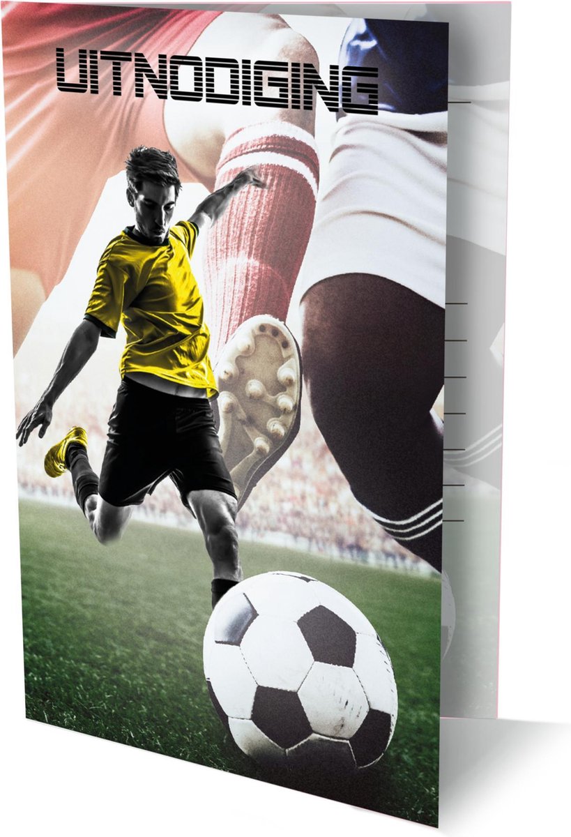 Interstat - uitnodigingskaarten - voetbal - 6st.