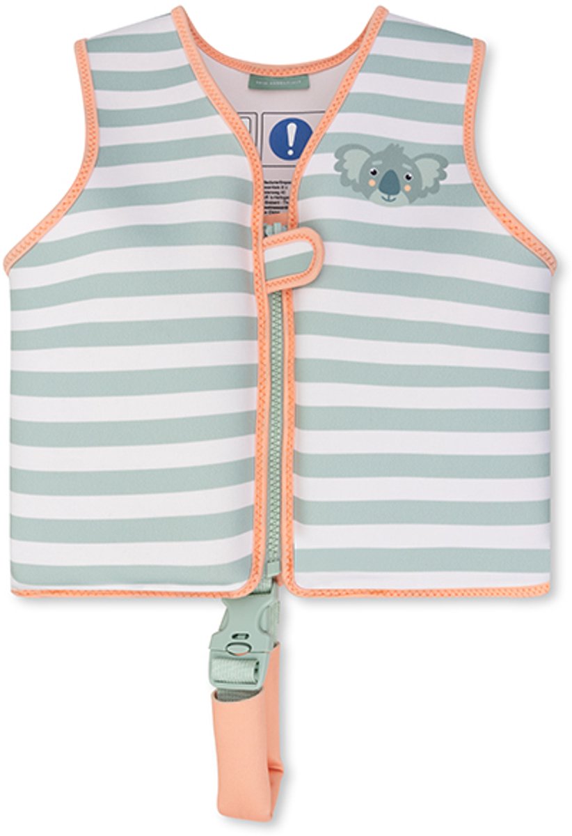 Swim essentials zwemvest - groen wit - resort stripe - 3 6 jaar