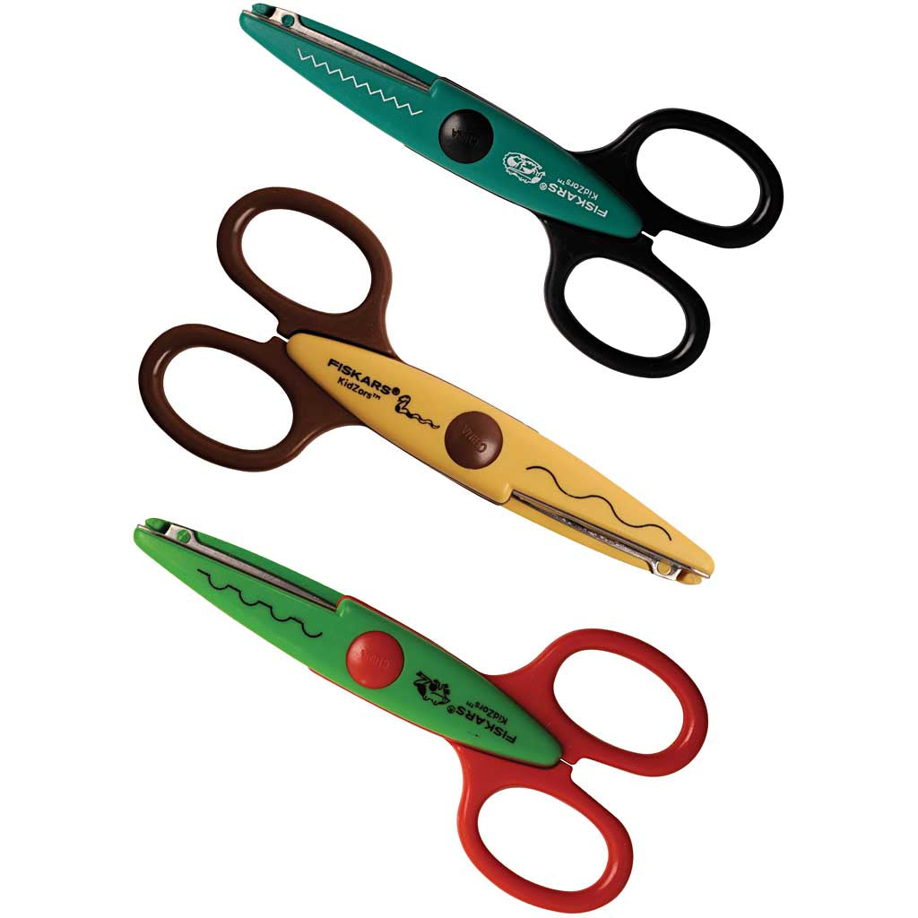 Creativ company fiskars kidzors kartelscharen krokodil slang kikker- 3st.