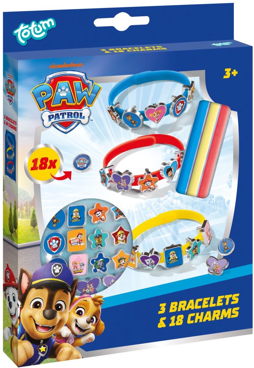 Totum paw patrol - armbandjes met bedels
