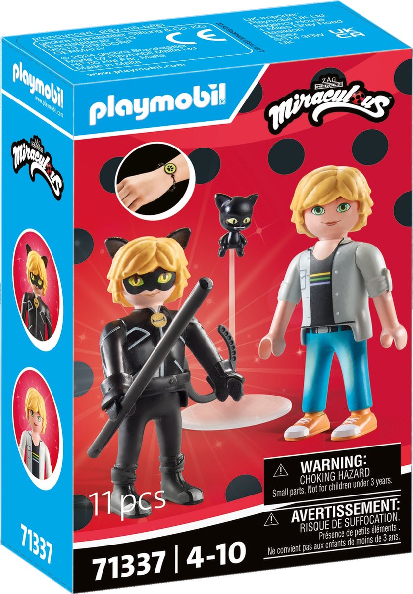 Playmobil miraculous: adrien cat noir - 71337