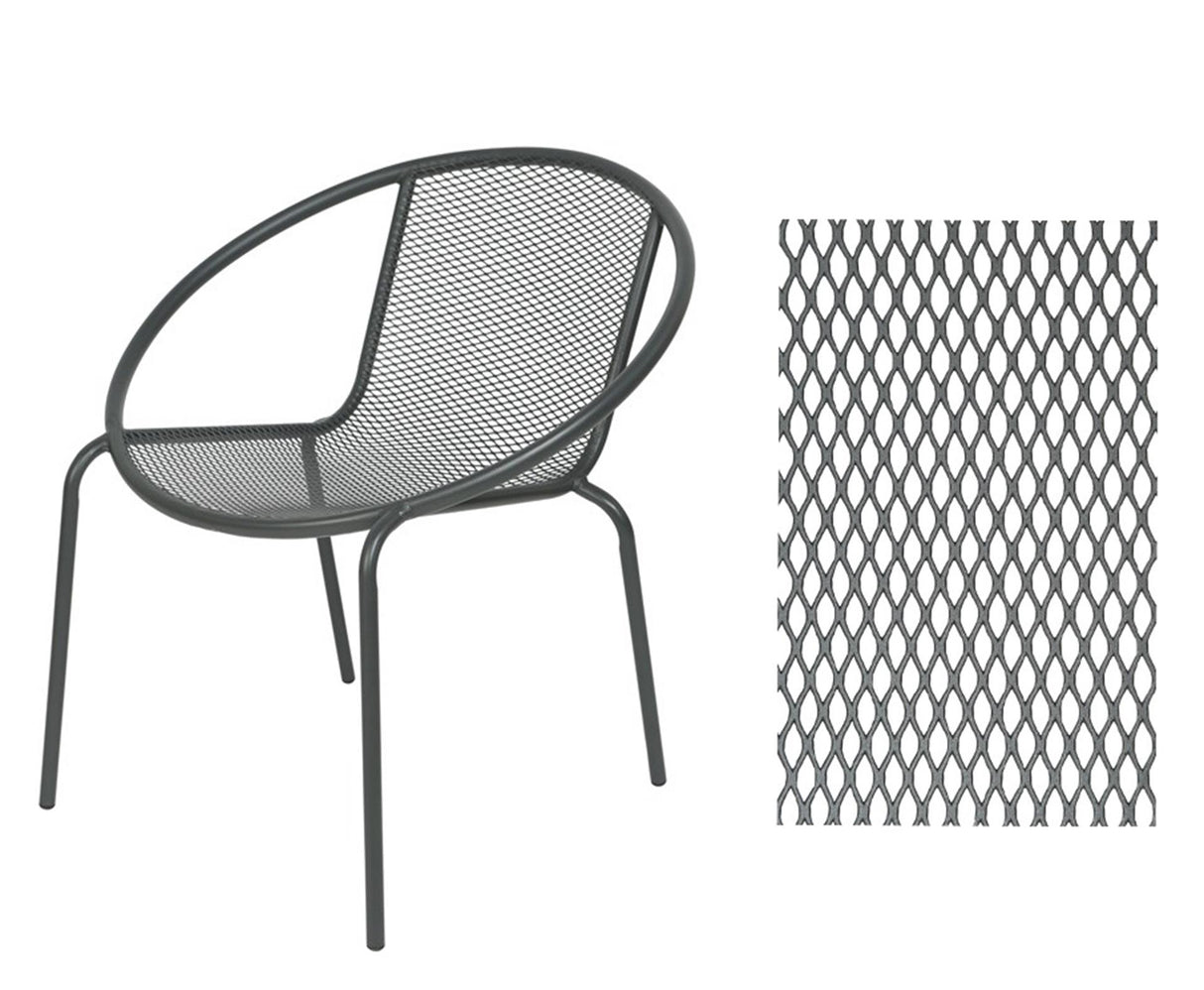 Decoris vigo balkonset antraciet stoelen + voetenbank