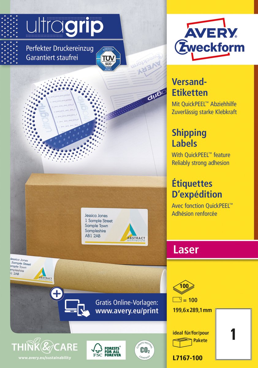 Avery -l7167-100-laseretiketten