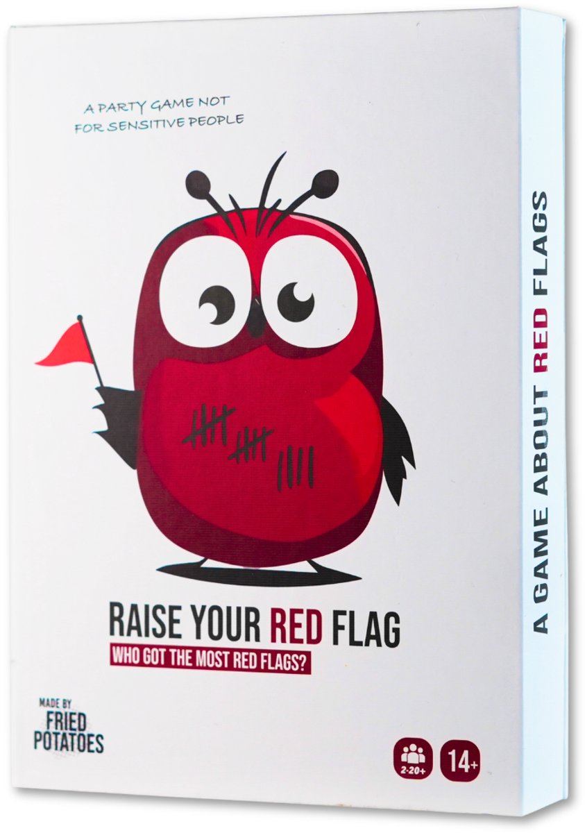 Fried potatoes raise your red flag original | partyspel | kaartspel voor vrienden en groepen | engelse versie | 2–20+ spelers