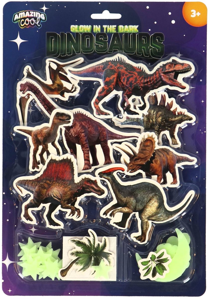 Amazing - glow in the dark dino set - verlichte dinos