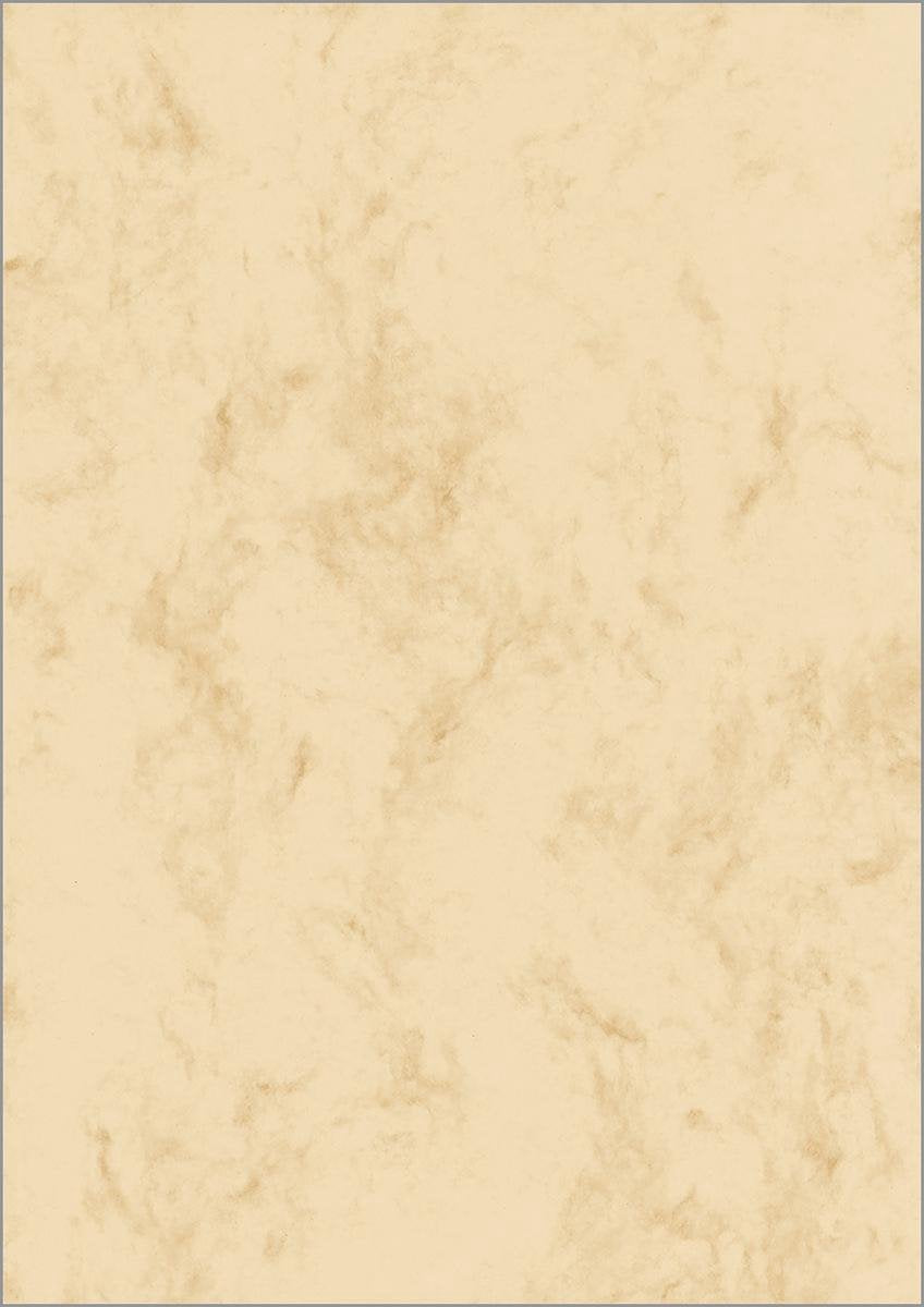 Sigel designpapier - a4 - marmer beige - 200 grams - 50 vel - si-dp397