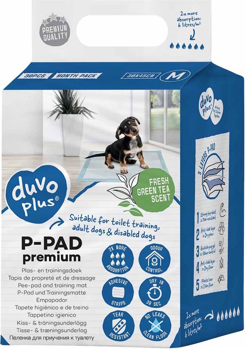 Duvo + p-pad premium groene theegeur 30 stuks l - 45x60cm