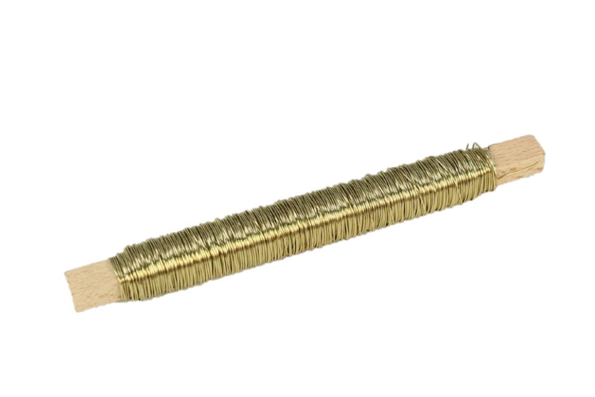 Hbx natural living wikkeldraad koper 0.50mm 50gram goud