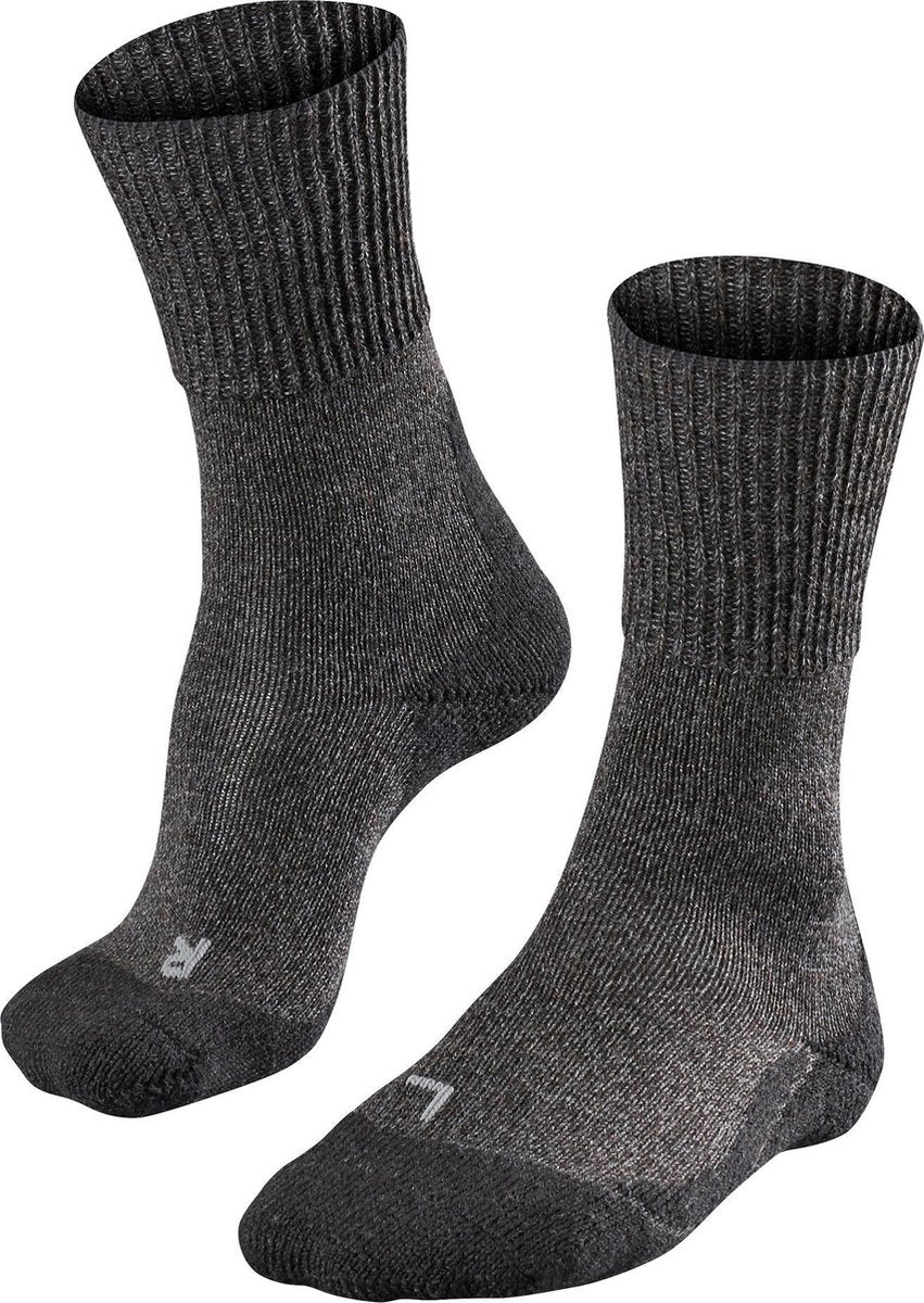 Falke tk1 wool anti-blaar dik wol functioneel materiaal wandelsokken heren grijs - maat 39-41