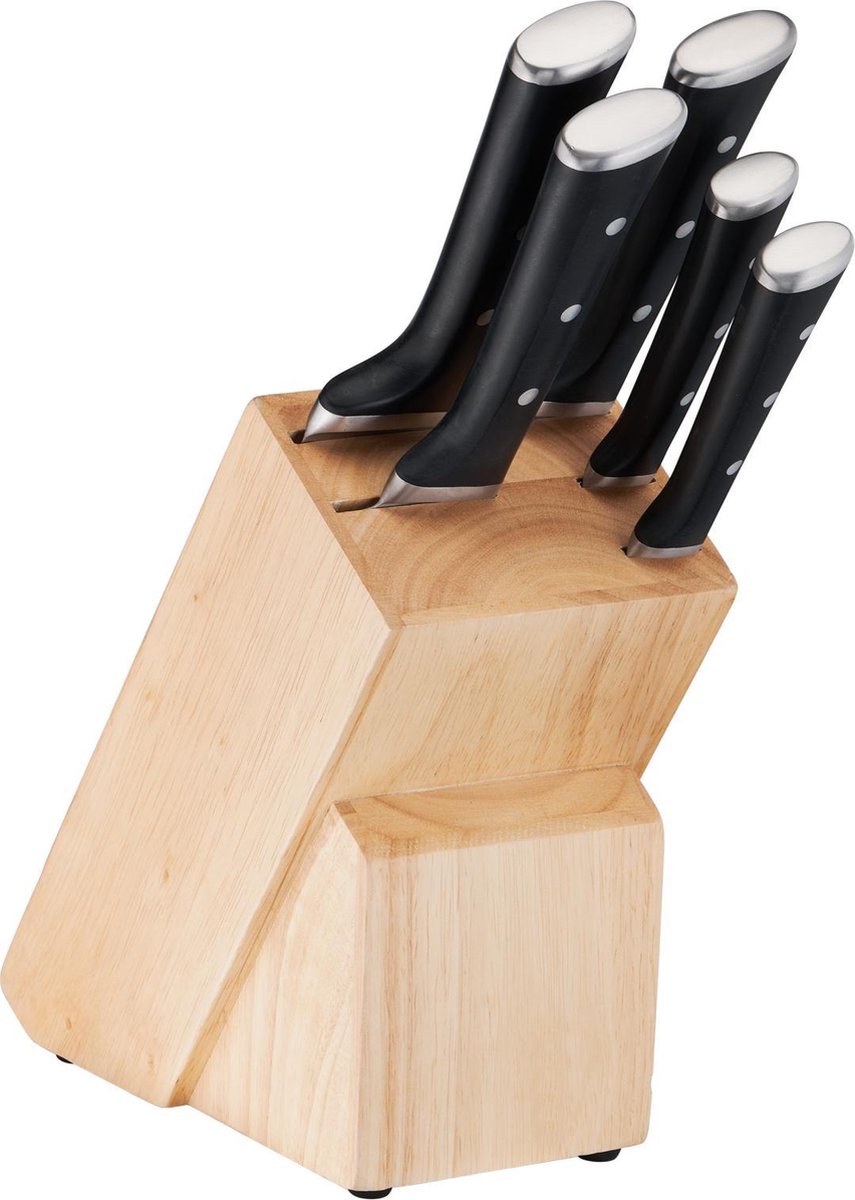 Tefal ice force k232s574 - messenset - 5-delig - inclusief messenblok - roestvrij staal - vaatwasserbestendig