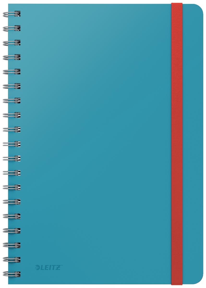Leitz cosy notitieboek b5 soft touch gelijnd - notitieboek hard cover - spiraalgebonden - ideaal voor thuiskantoor thuiswerken - sereen blauw