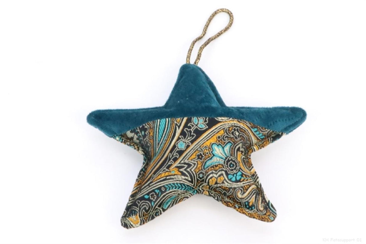 Hbx natural living hangdeco ster paisley 14x14cm