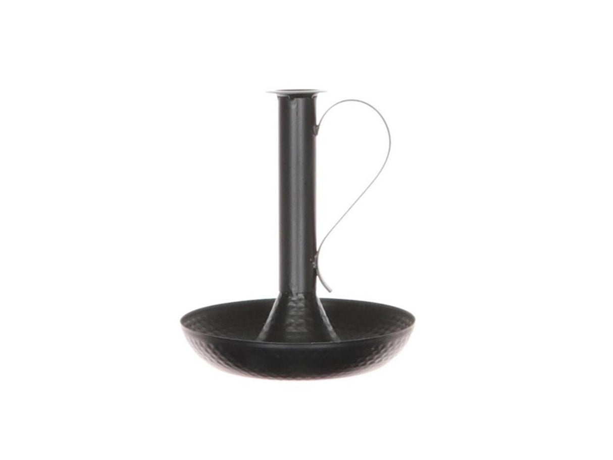 Hbx natural living kandelaar metaal d20.0h23.0 zwart